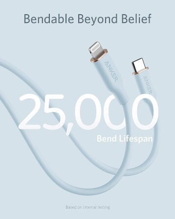 สายชาร์จเร็ว iPhone USB-C to Lightning (Anker 642 III Flow) ยาว 90cm สีฟ้า - AK413_3